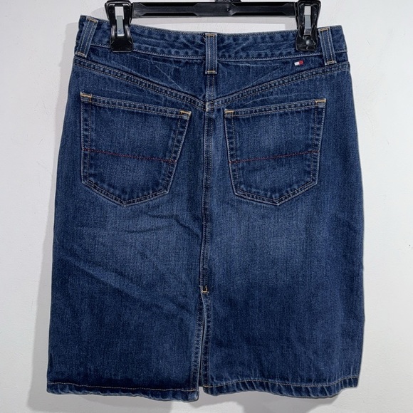 Tommy Hilfiger skirt denim Jean a line cotton retro vintage y2k size 4 pockets - Picture 4 of 7